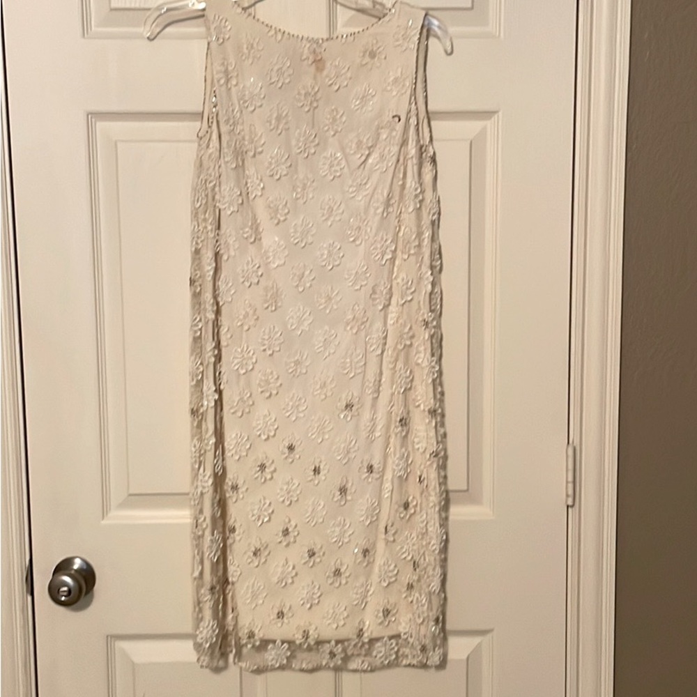 Vintage ivory beaded dress